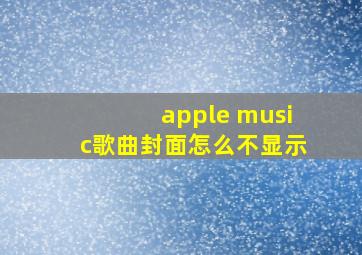 apple music歌曲封面怎么不显示